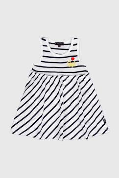 Bébé-Robe, jupe-Robe rayée sans manche en coton bébé