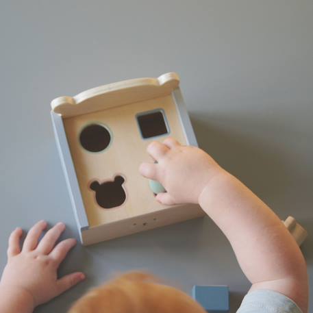 Boîte à formes éducative en bois pour enfant Bleu, vert, rose 3 - vertbaudet enfant 