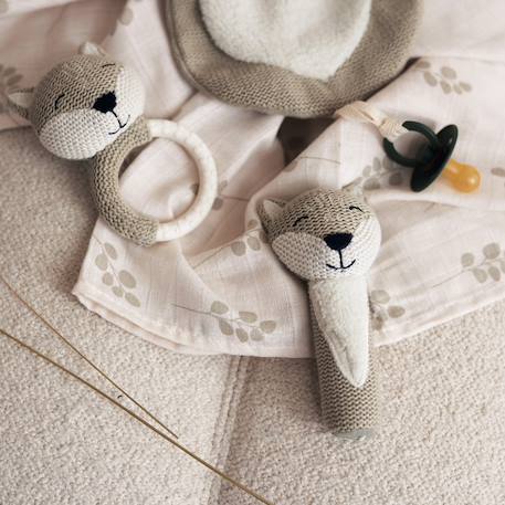 Hochet anneau de dentition Blanc, marron+Gris, marron+Vert+Vert, blanc 19 - vertbaudet enfant 