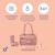 Sac à langer bébé fluffy Rose 3 - vertbaudet enfant 