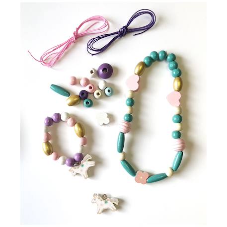Coffret créatif de bijoux enfant avec perles Multicolore 2 - vertbaudet enfant 