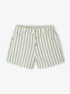 -Short twill fille 