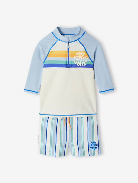 Ensemble maillot de bain anti UV bleu ciel 2 - vertbaudet enfant 