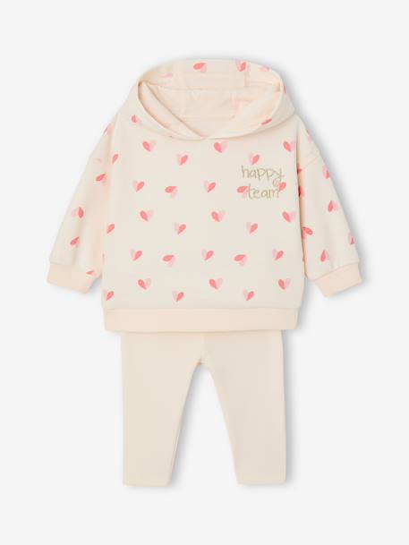 Ensemble sweat capuche legging écru 6 - vertbaudet enfant 