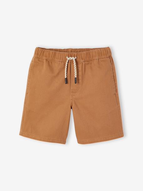 Bermuda garçon en twill anthracite+camel 7 - vertbaudet enfant 