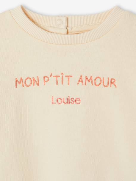 Sweat bébé fille personnalisable noix de pécan+vanille 8 - vertbaudet enfant 