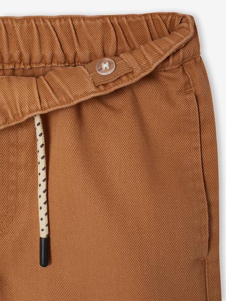 Bermuda garçon en twill anthracite+camel 8 - vertbaudet enfant 