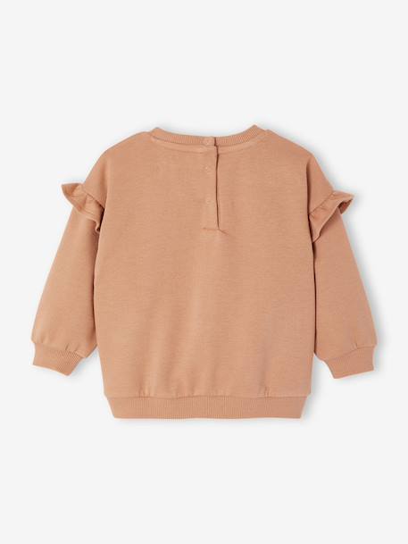 Sweat bébé fille personnalisable noix de pécan+vanille 2 - vertbaudet enfant 