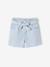 Short fille twill ceinture à nouer rayé bleu+rose+vanille 2 - vertbaudet enfant 
