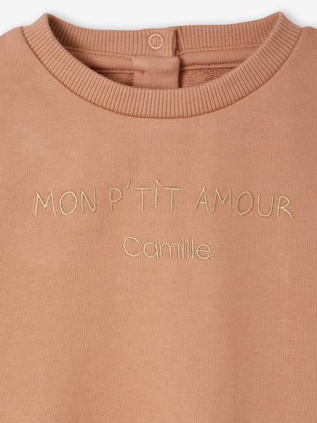 Sweat bébé fille personnalisable noix de pécan+vanille 3 - vertbaudet enfant 