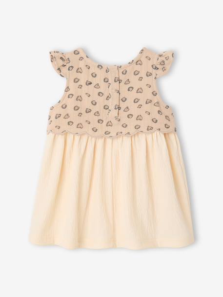 Robe bébé fille bimatière vanille 2 - vertbaudet enfant 