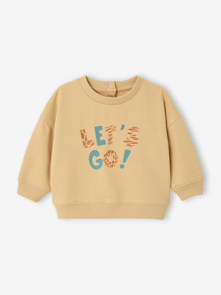 Sweat bébé garçon manches longues cappuccino 1 - vertbaudet enfant 