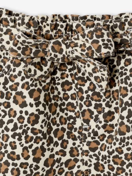 Short fille twill ceinture à nouer rayé bleu+rose+vanille 12 - vertbaudet enfant 