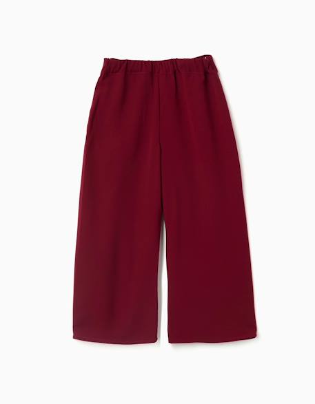 Pantalon à jambe large avec plis à l'avant Bleu+Rouge foncé 6 - vertbaudet enfant 