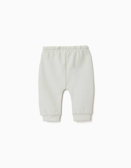 Lot de 2 pantalons en coton unis/rayés Vert clair 2 - vertbaudet enfant 