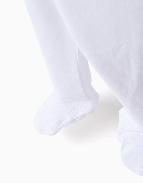 Lot de 4 pantalons à pieds en coton peigné Blanc 3 - vertbaudet enfant 