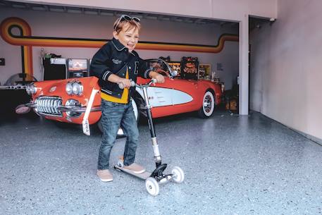 Trottinette Glider, pour les enfants de 3 à 8 ans. Bleu+Noir+Rouge 9 - vertbaudet enfant 