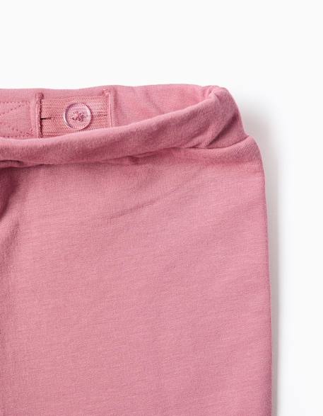 Legging évasé en coton peigné Bleu foncé+Rose foncé 7 - vertbaudet enfant 