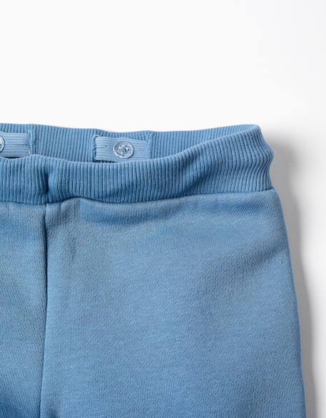 Pantalon de jogging en coton peigné à imprimé art thinker Bleu 2 - vertbaudet enfant 