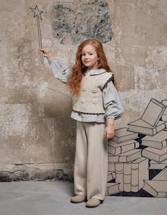 -Pantalon à jambe large en maille b&s
