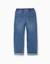Pantalon en jean slim avec cordon de serrage Bleu+Bleu foncé 2 - vertbaudet enfant 