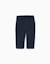 Pantalon slim en piqué de coton avec cordon Bleu foncé 1 - vertbaudet enfant 