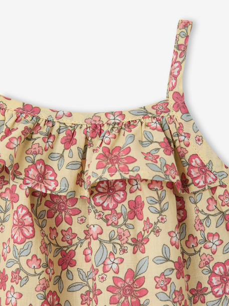 Combishort bébé fille bretelles fines jaune pâle 4 - vertbaudet enfant 