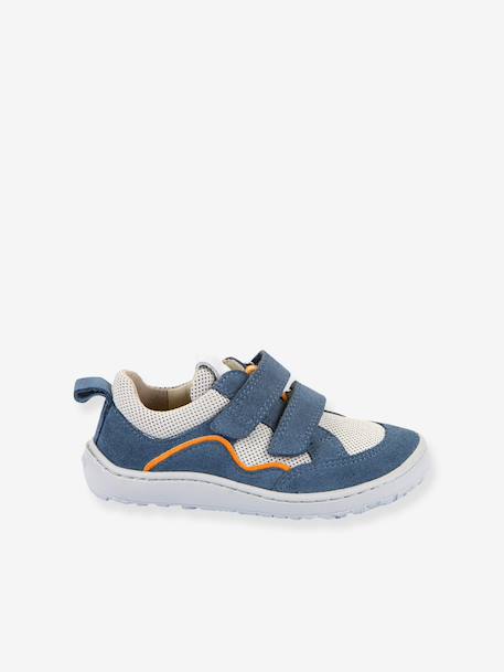 Chaussures barefoot BAZE enfant Froddo bleu jean+caramel 2 - vertbaudet enfant 