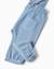Pantalon en coton à texture gaufrée avec bretelles Bleu clair 4 - vertbaudet enfant 