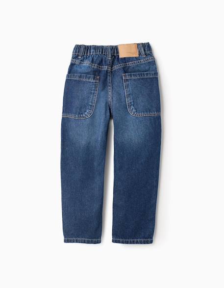 Pantalon en jean baggy Bleu+Bleu clair 2 - vertbaudet enfant 