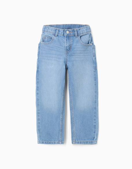 Pantalon en jean baggy Bleu+Bleu clair 5 - vertbaudet enfant 