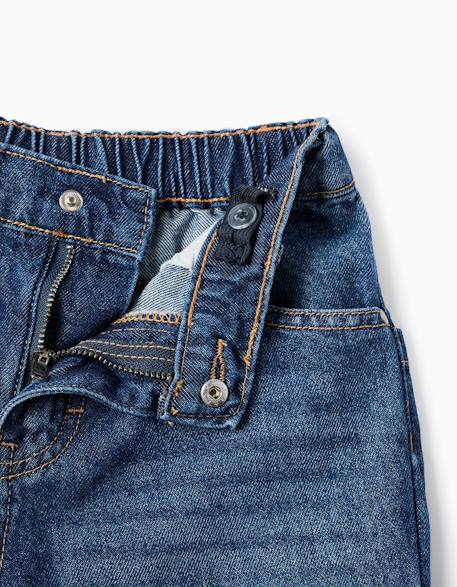 Pantalon en jean baggy Bleu+Bleu clair 3 - vertbaudet enfant 