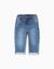 Pantalon en jean à coupe droite et poches cargo Bleu 1 - vertbaudet enfant 