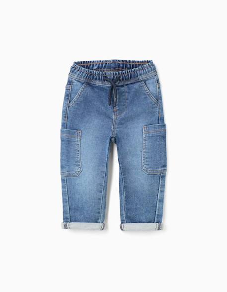 Bébé-Pantalon en jean à coupe droite et poches cargo