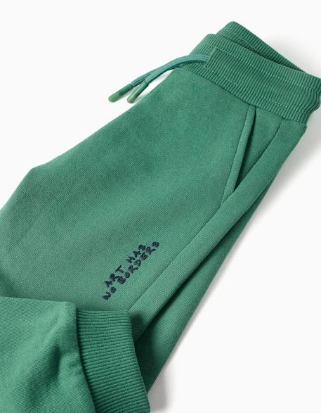 Pantalon de jogging en coton à imprimé creativity Bleu foncé+Vert 8 - vertbaudet enfant 