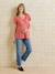 T-shirt grossesse col V vieux rose 2 - vertbaudet enfant 