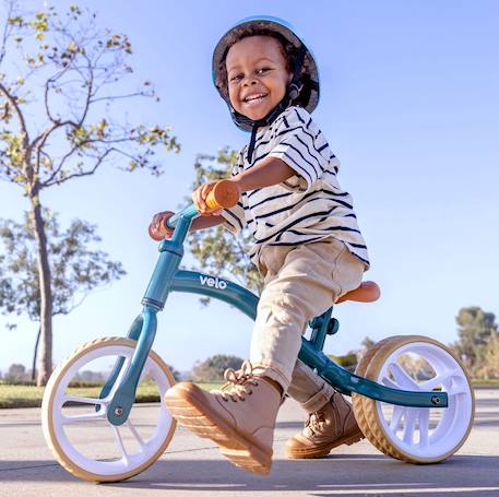 Draisienne junior, légère, équipée d'une double roue arrière Noir+Vert+Vert et maron 7 - vertbaudet enfant 