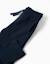 Pantalon slim en piqué de coton avec cordon Bleu foncé 4 - vertbaudet enfant 