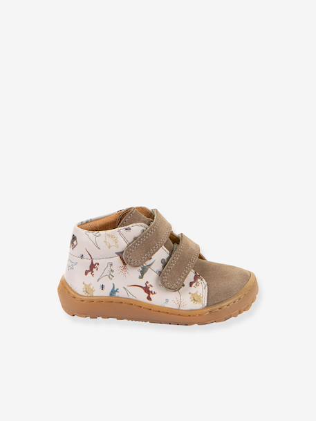 Chaussures premiers pas barefoot imprimés bébé Froddo beige+rose clair 2 - vertbaudet enfant 