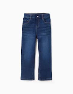 -Pantalon en jean à coupe droite