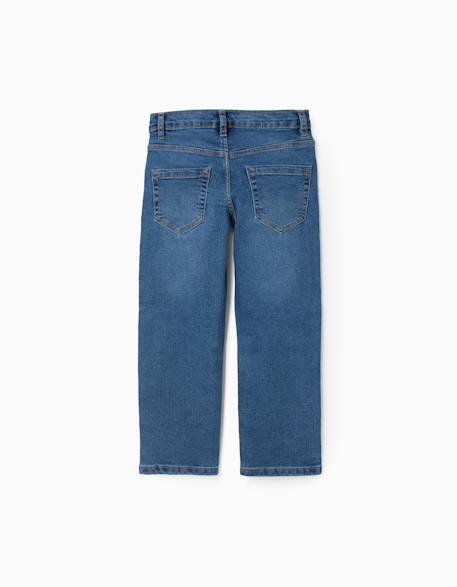 Pantalon en jean à coupe droite Bleu+Bleu foncé 2 - vertbaudet enfant 