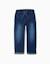 Pantalon en jean slim avec cordon de serrage Bleu+Bleu foncé 6 - vertbaudet enfant 