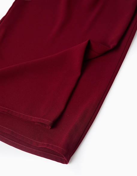 Pantalon à jambe large avec plis à l'avant Bleu+Rouge foncé 8 - vertbaudet enfant 
