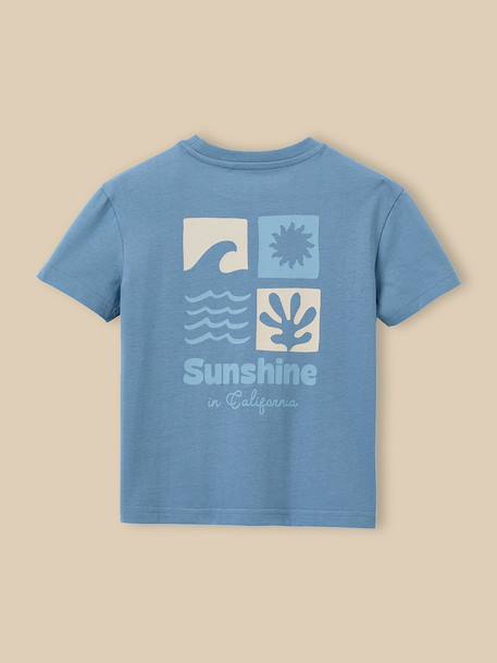T-shirt sunshine garçon - coton biologique Bleu 2 - vertbaudet enfant 
