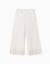 Pantalon en coton à jambe large avec fleurs brodées Blanc 1 - vertbaudet enfant 