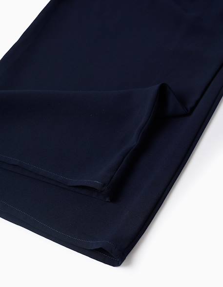 Pantalon à jambe large avec plis à l'avant Bleu+Rouge foncé 4 - vertbaudet enfant 