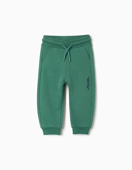 Pantalon de jogging en coton à imprimé creativity Bleu foncé+Vert 5 - vertbaudet enfant 