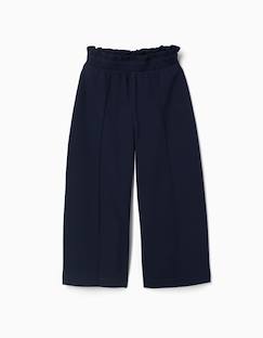 -Pantalon à jambe large en point de rome