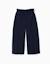 Pantalon à jambe large en point de rome Bleu foncé 1 - vertbaudet enfant 