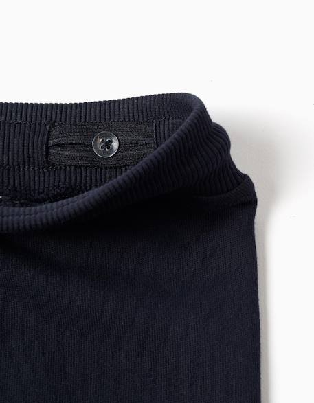 Pantalon de jogging en coton à imprimé creativity Bleu foncé+Vert 3 - vertbaudet enfant 